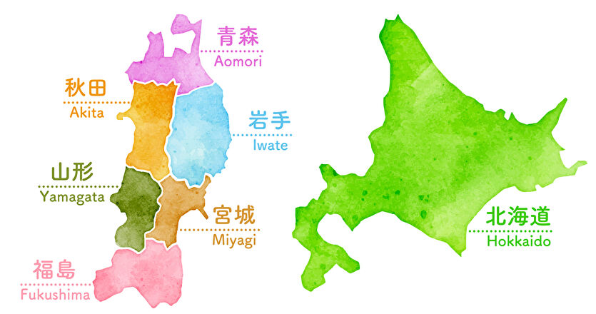 北海道 東北 地図