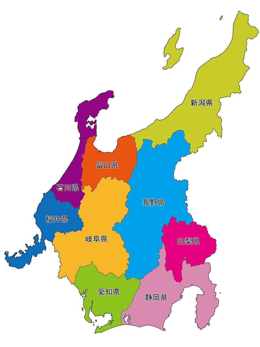 長野県近隣_地図